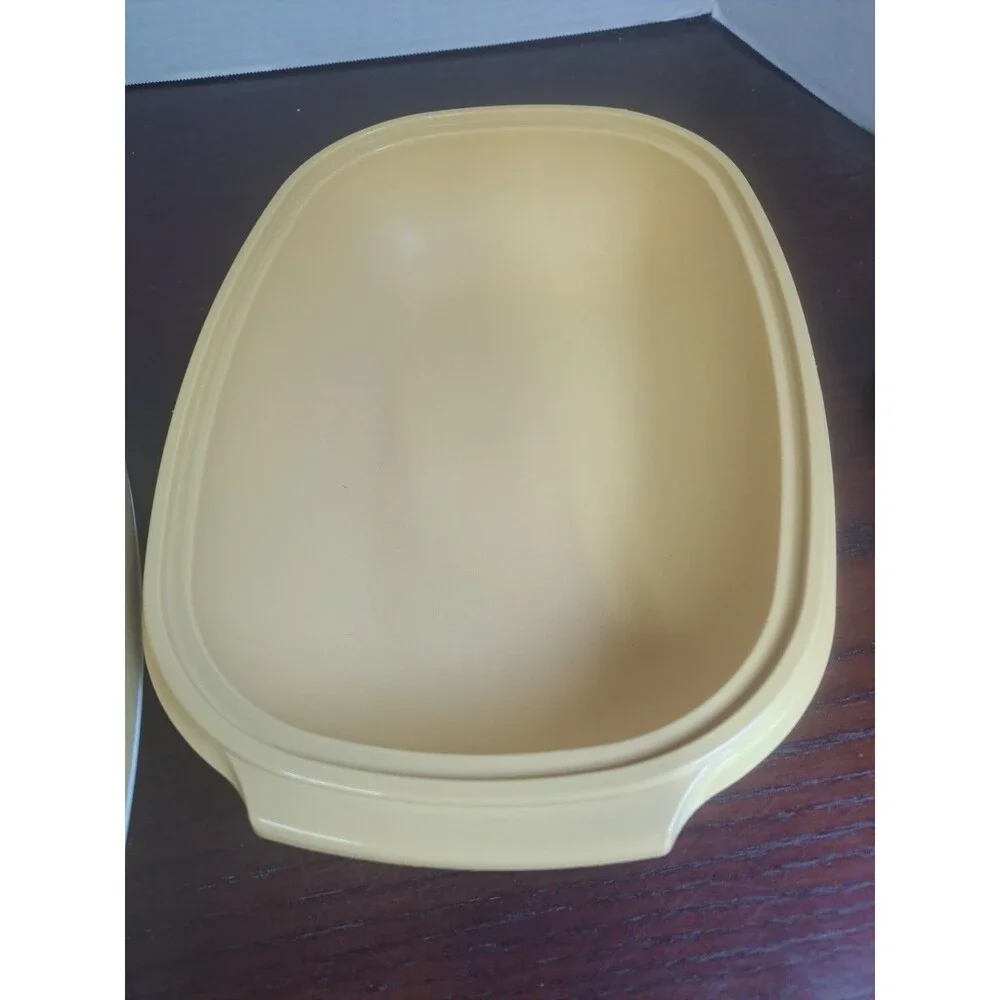 Vtg 1970s Tupperware 3peice Vegetable/Rice Steamer Set Harvest Gold 1273-5